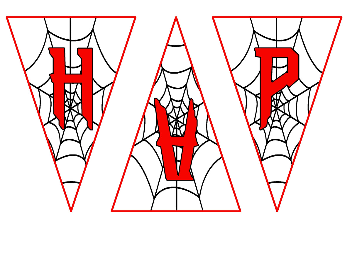 Spiderman Happy Birthday Pennant Banner Printable