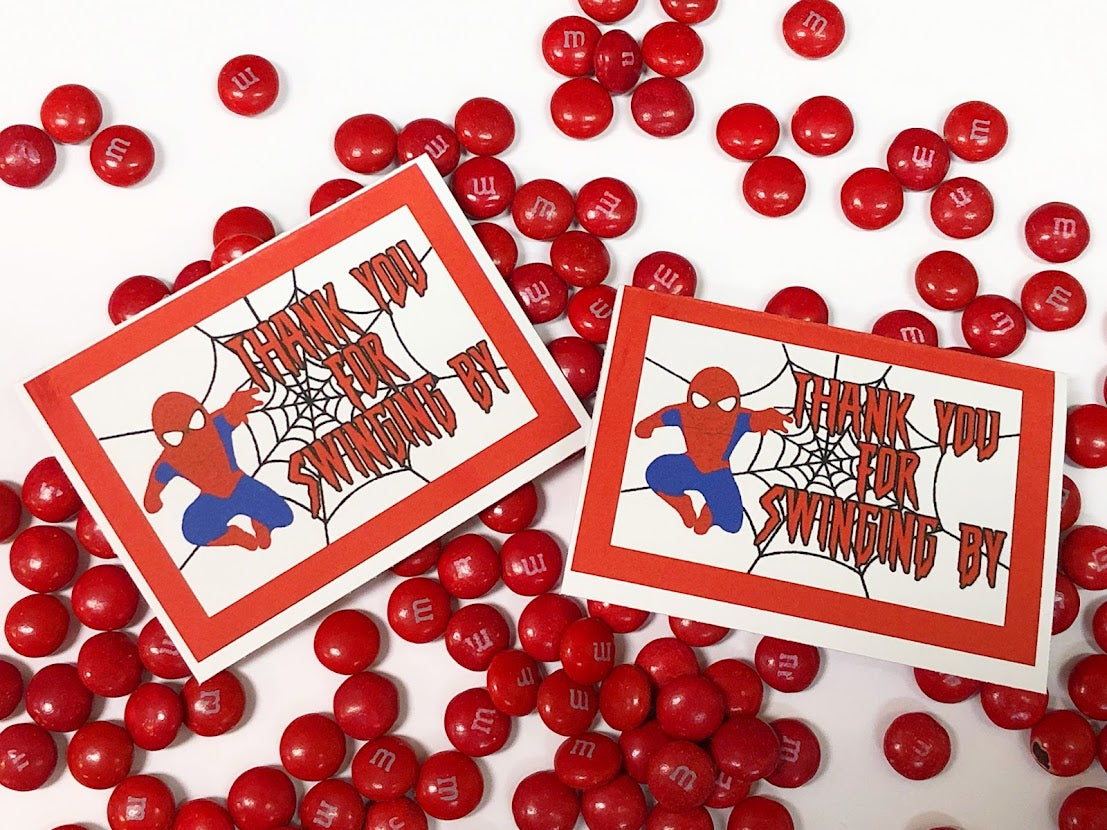 Spiderman Thank You Printable Bag Topper