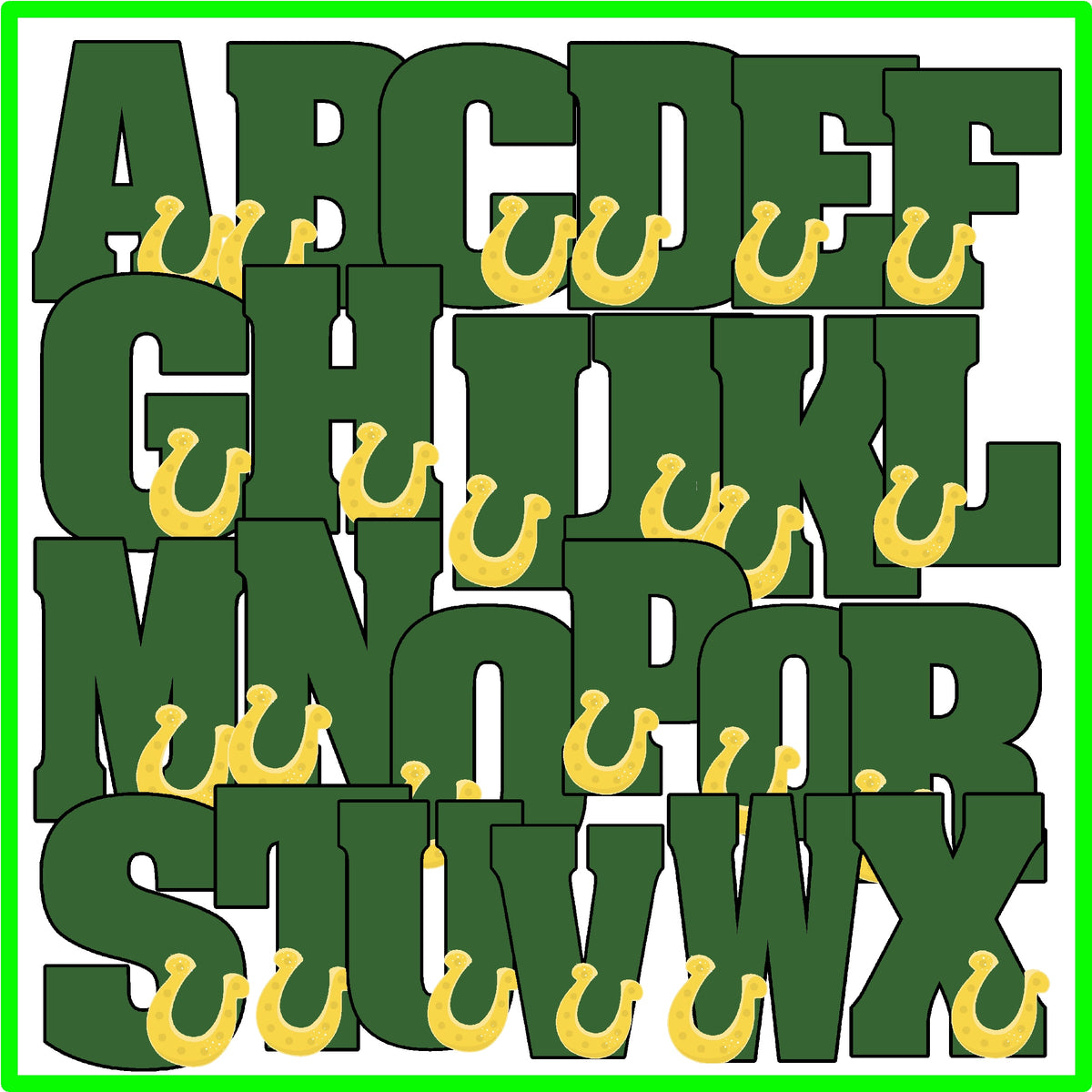 Lucky St Patricks Day Alphabet