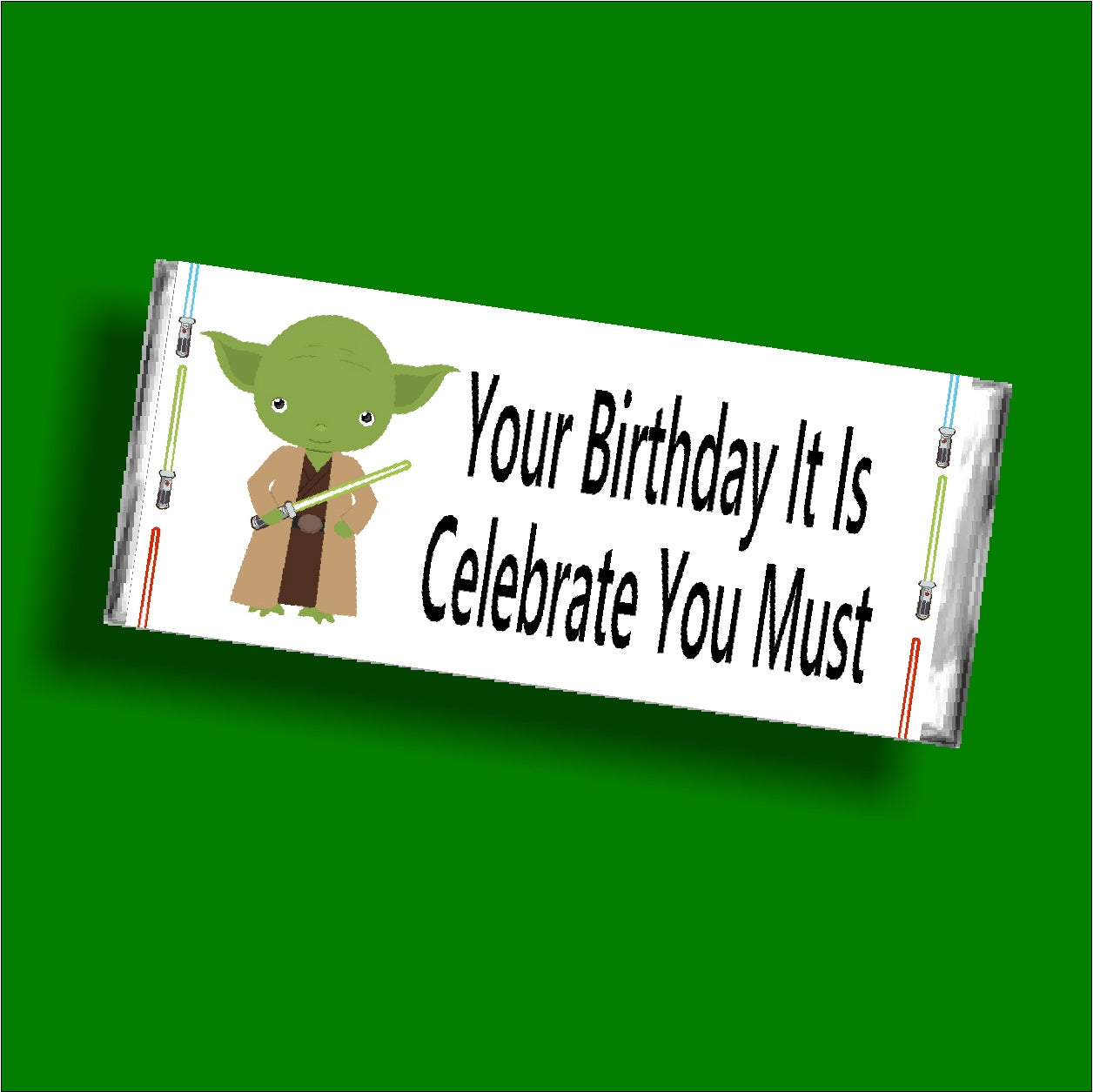 Yoda Star Wars Birthday Candy Bar Wrapper DIY Party Mom