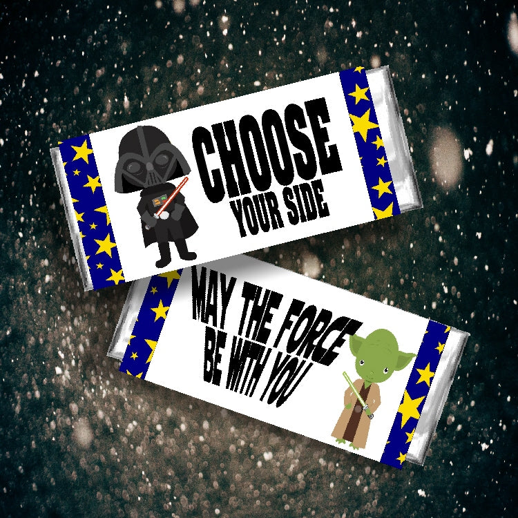 Choose Your Side Star Wars Candy Bar Wrapper
