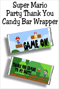 Plumber Friends Party Thank You Candy Bar Wrapper