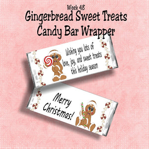 Gingerbread Sweet Treat Christmas Candy Bar Wrapper