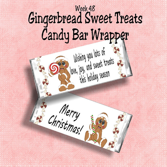 Gingerbread Sweet Treat Christmas Candy Bar Wrapper