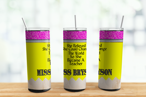 Teacher Change the World Personalized Tumbler