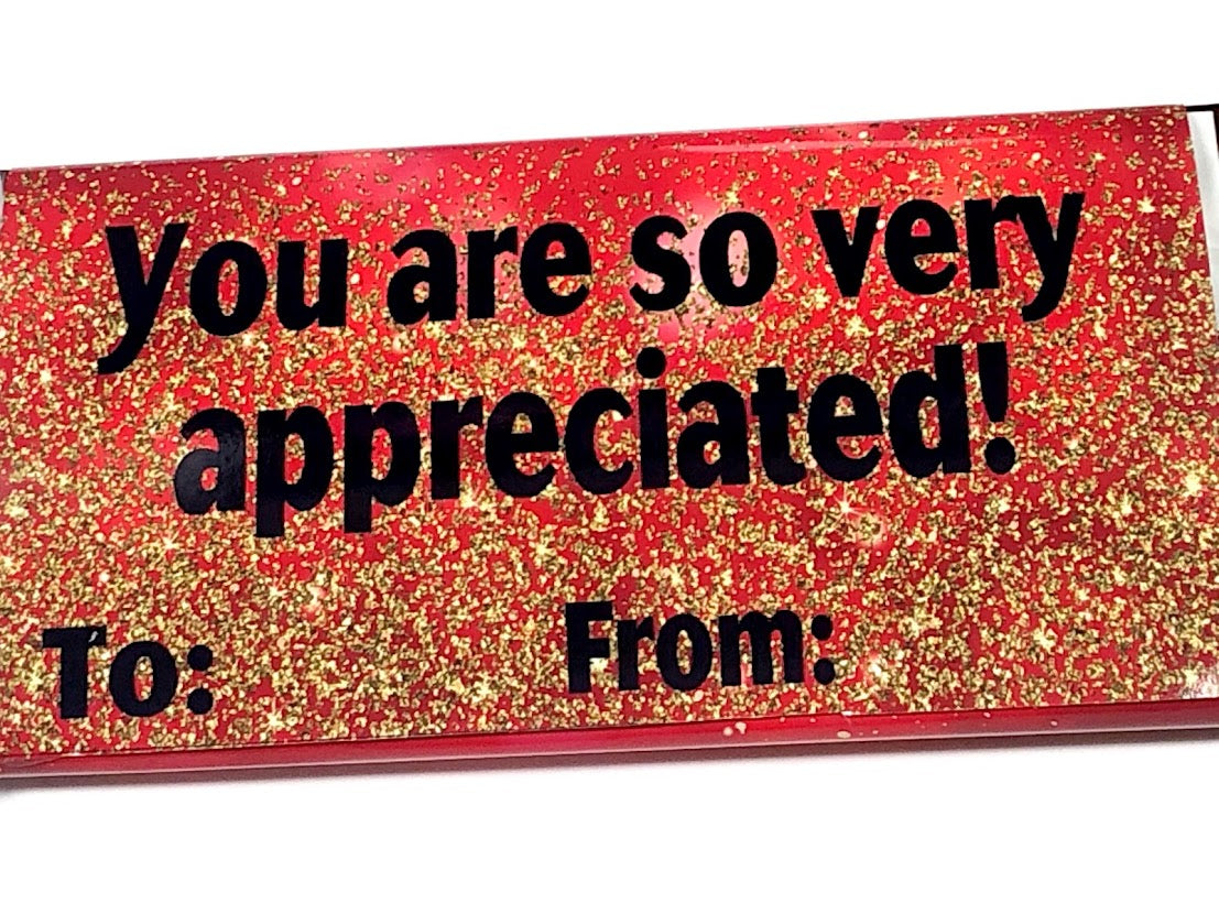 Thank You Gift Card Holder Large Candy Bar Wrapper