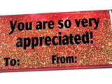 Thank You Gift Card Holder Large Candy Bar Wrapper