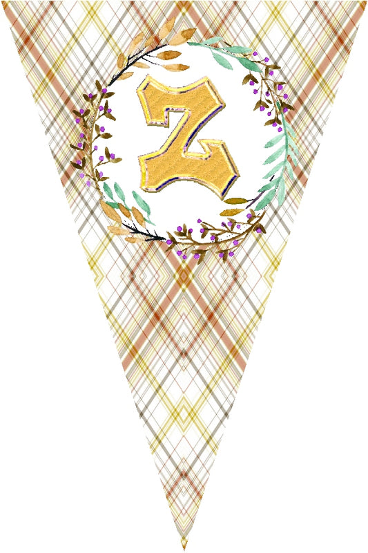 Thanksgiving Frame Monogram Pennant Banner Printable