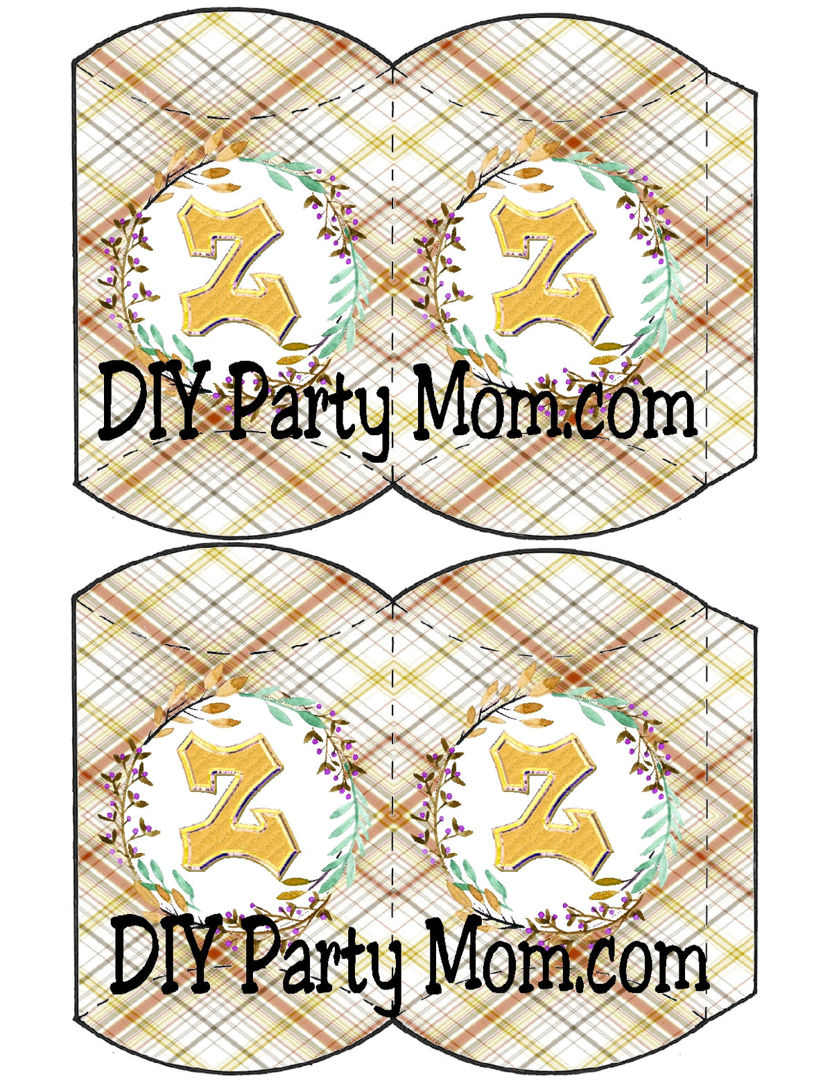 Thanksgiving Frame Monogram Pillow Box Printable