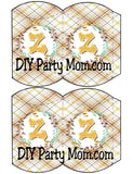 Thanksgiving Frame Monogram Pillow Box Printable