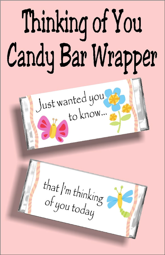 Thinking of You Candy Bar Wrapper Printable