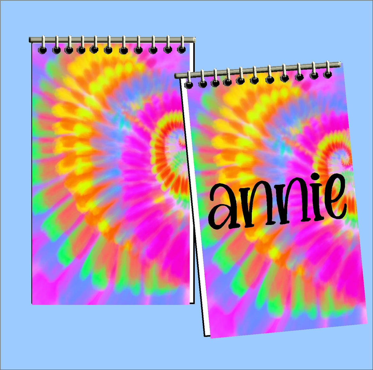 Tie Dye Personalized Notebook Party Favors