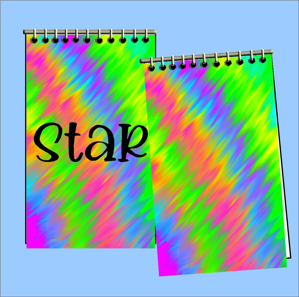 Tie Dye Personalized Notebook Party Favors