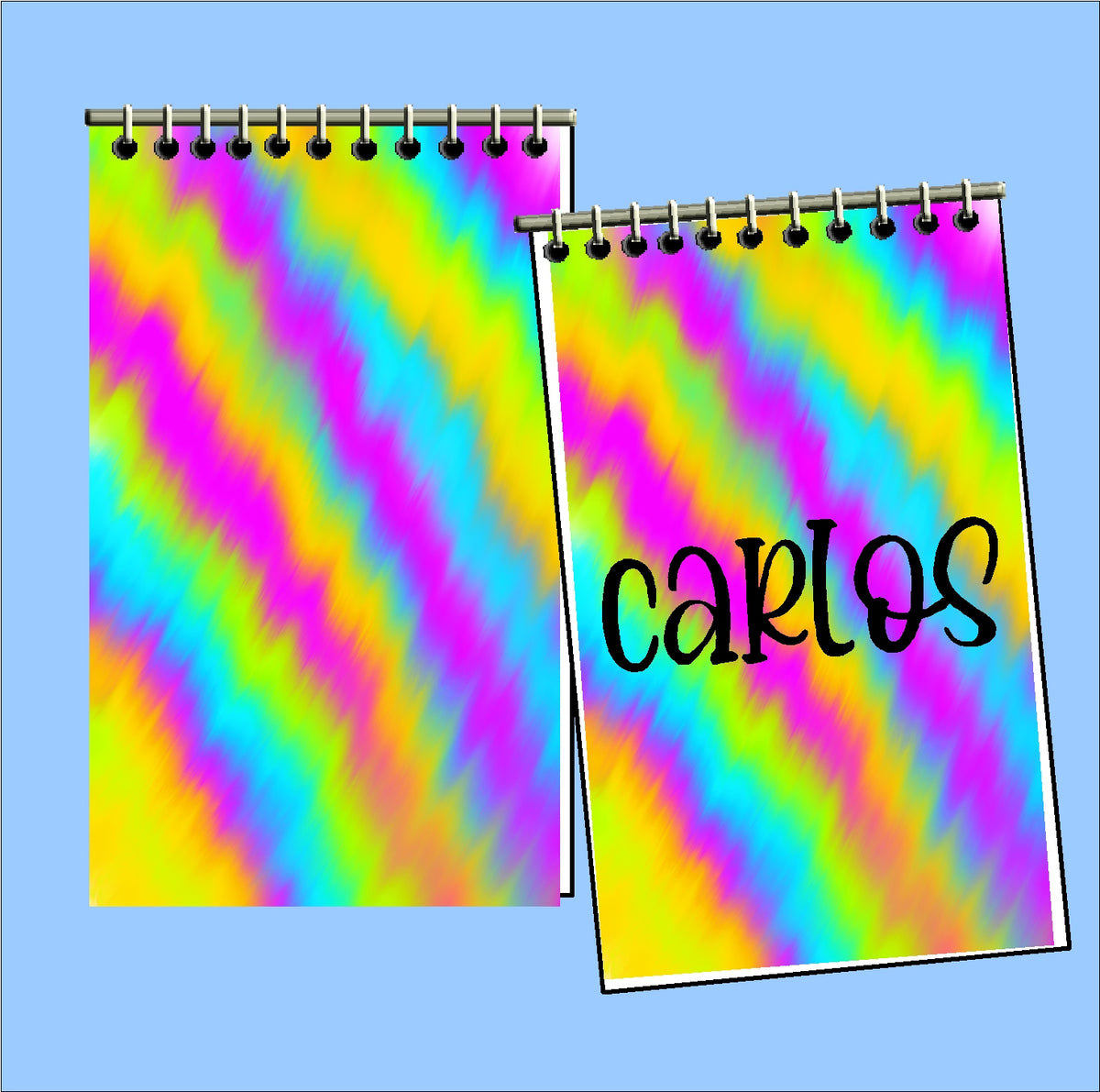 Tie Dye Personalized Notebook Party Favors