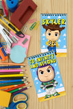 Bring Woody, Buzz and the whole gang to your Toy Story birthday party with these personalized notebooks that make great party favors for all your party guests.  Personalize each notebook with guest's name or with your child's birthday party like "Jane's 3rd Birthday" for a unique party favor your guests will love.