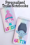 Bring the while gang to your Trolls party with these fun, personalized mini notebooks  notebooks make great party favors or treats at your party and are the perfect way to say thank you for coming  