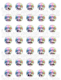Trolls Squad Goals Personalized 1 inch Circles