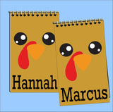 Turkey Face Personalized Mini Notebook Party Favor