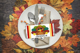 Thanksgiving Turkey Place Card Candy Bar Wrapper Printable