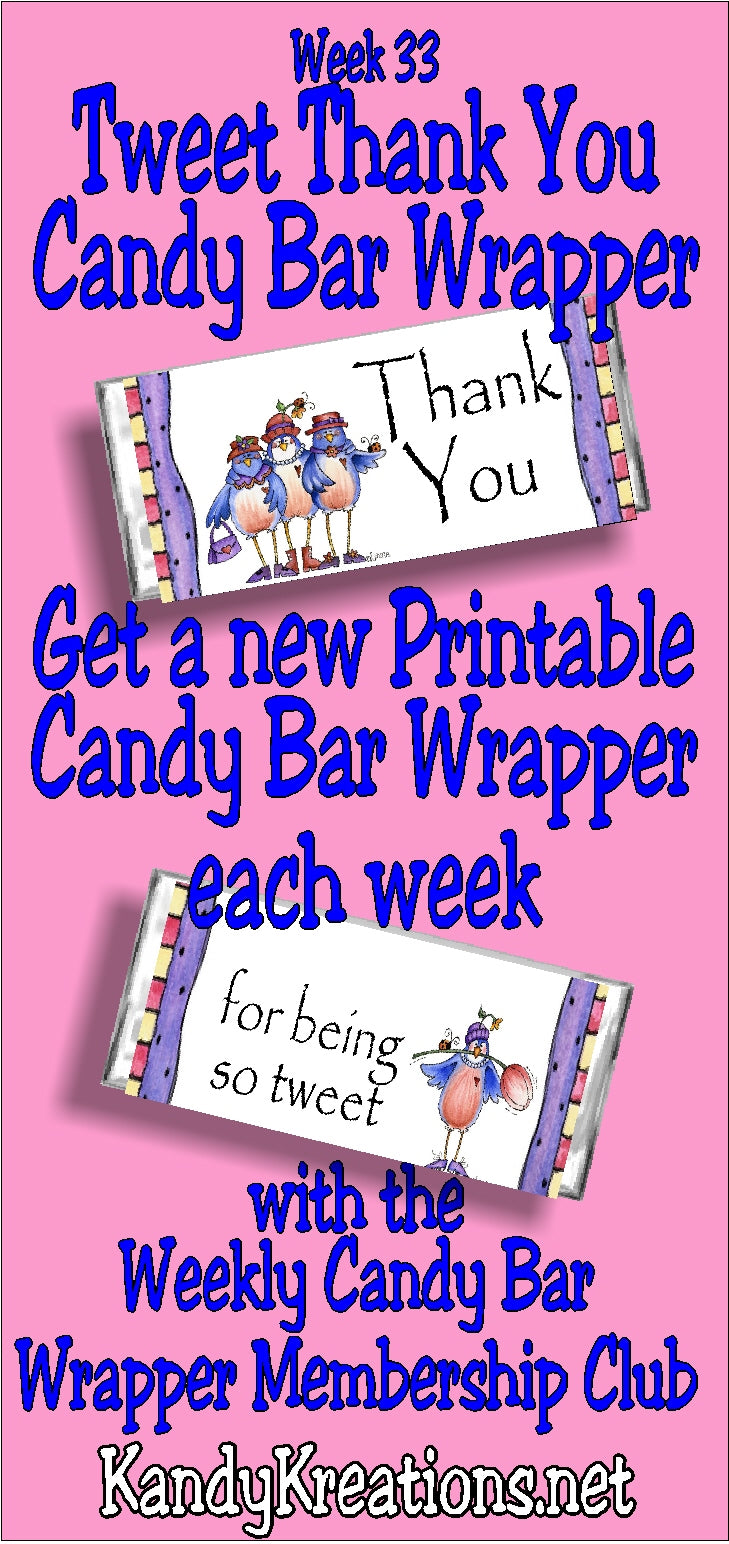 2017 Candy Bar Wrapper Membership Club