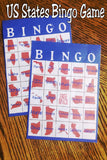 Whether you are having a patriotic party or crossing the country and looking for a quiet activity for the kids, this US State bingo game is the perfect game for your family. #usstates #bingogame #travelgames #familytravel