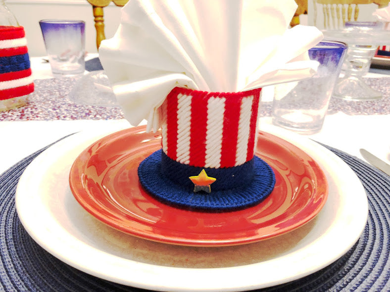 Patriotic Table Set Plastic Canvas Pattern