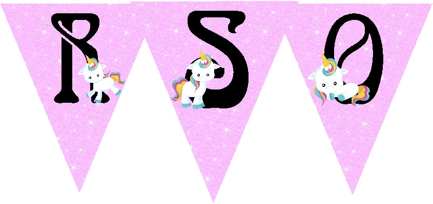 Unicorn Pennant Banner Printable