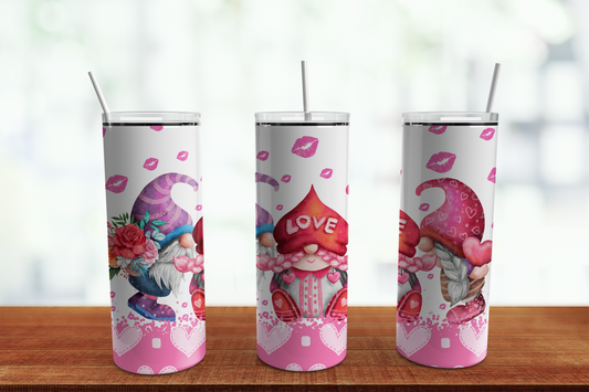Valentine Gnome 20 ounce Tumbler   *714