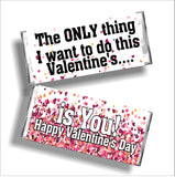 All I Want to Do Naughty Valentines Day Candy Bar Wrapper