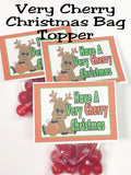 Very Cherry Christmas Bag Topper Printable