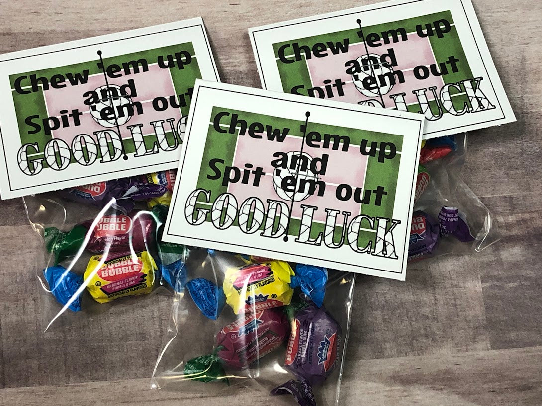 Chew Em Up Volleyball Bag Topper Printable