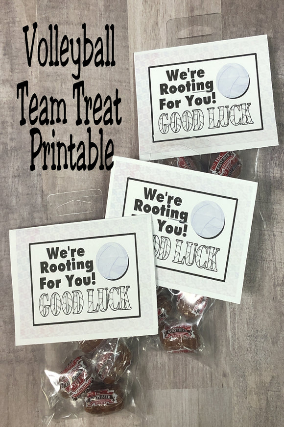 Rooting for You Volleyball Bag Topper Printable