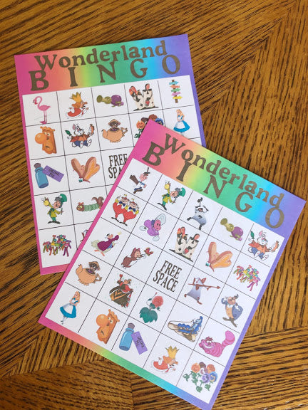 Alice in Wonderland Bingo Game