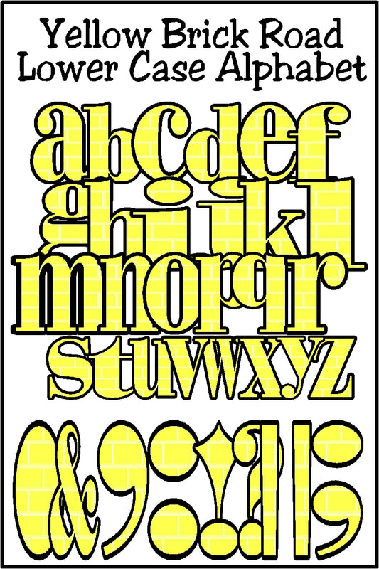Yellow Brick Road Lower Case Alphabet
