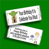 Yoda Star Wars Birthday Candy Bar Wrapper