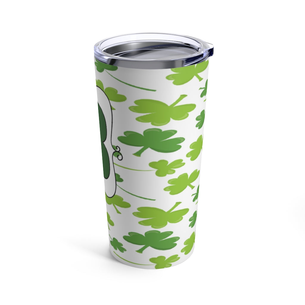 St Patrick's Day Monogram Alphabet Tumbler or Ceramic mug
