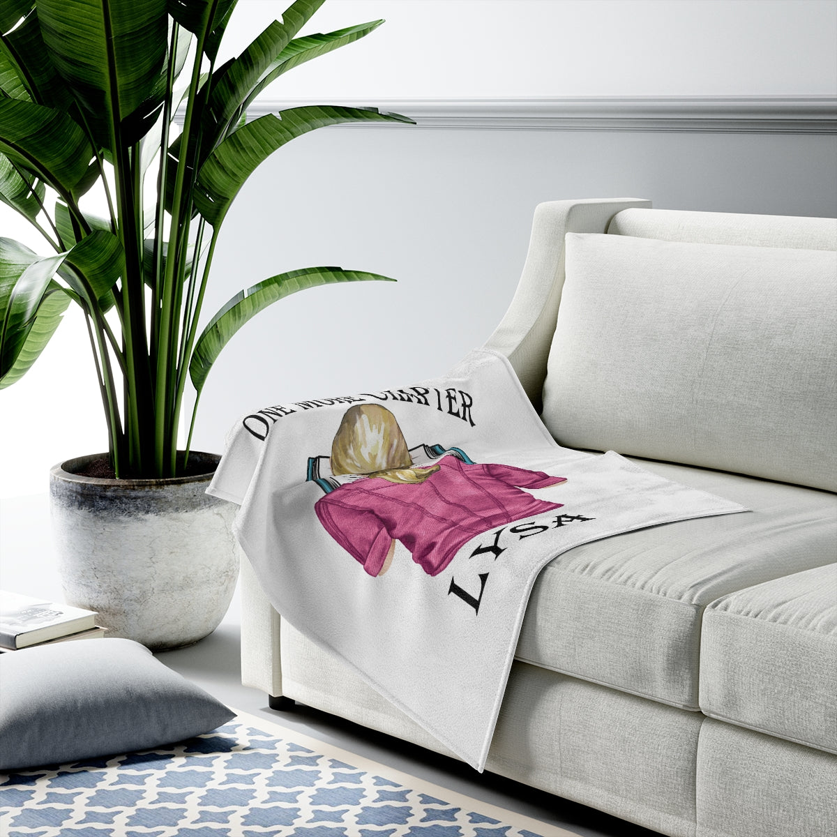 One More Chapter Book Lovers Personalized Velveteen Plush Blanket