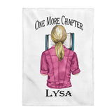 One More Chapter Book Lovers Personalized Velveteen Plush Blanket