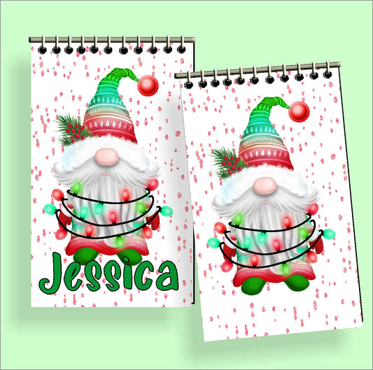 Christmas Gnomes Personalized Notebook Stocking Stuffers