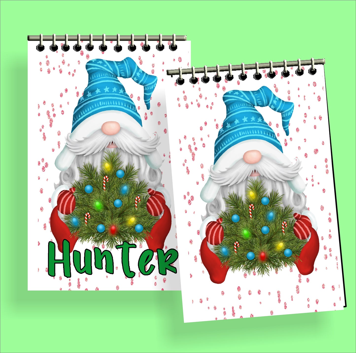 Christmas Gnomes Personalized Notebook Stocking Stuffers