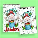 Christmas Gnomes Personalized Notebook Stocking Stuffers
