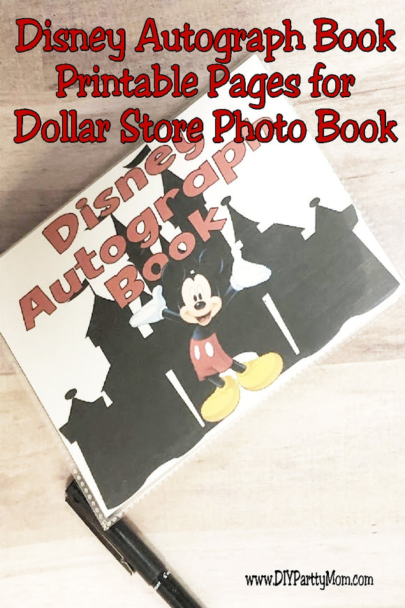 Disney Autograph Book Printable Pages – DIY Party Mom