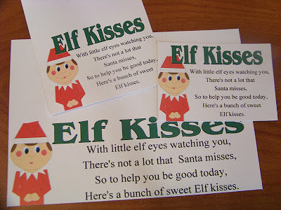 Elf Kisses Bag Topper