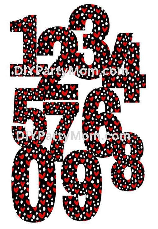 Valentine Hearts Alphabet