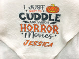 Horror Movie Halloween Cuddle Throw Blanket