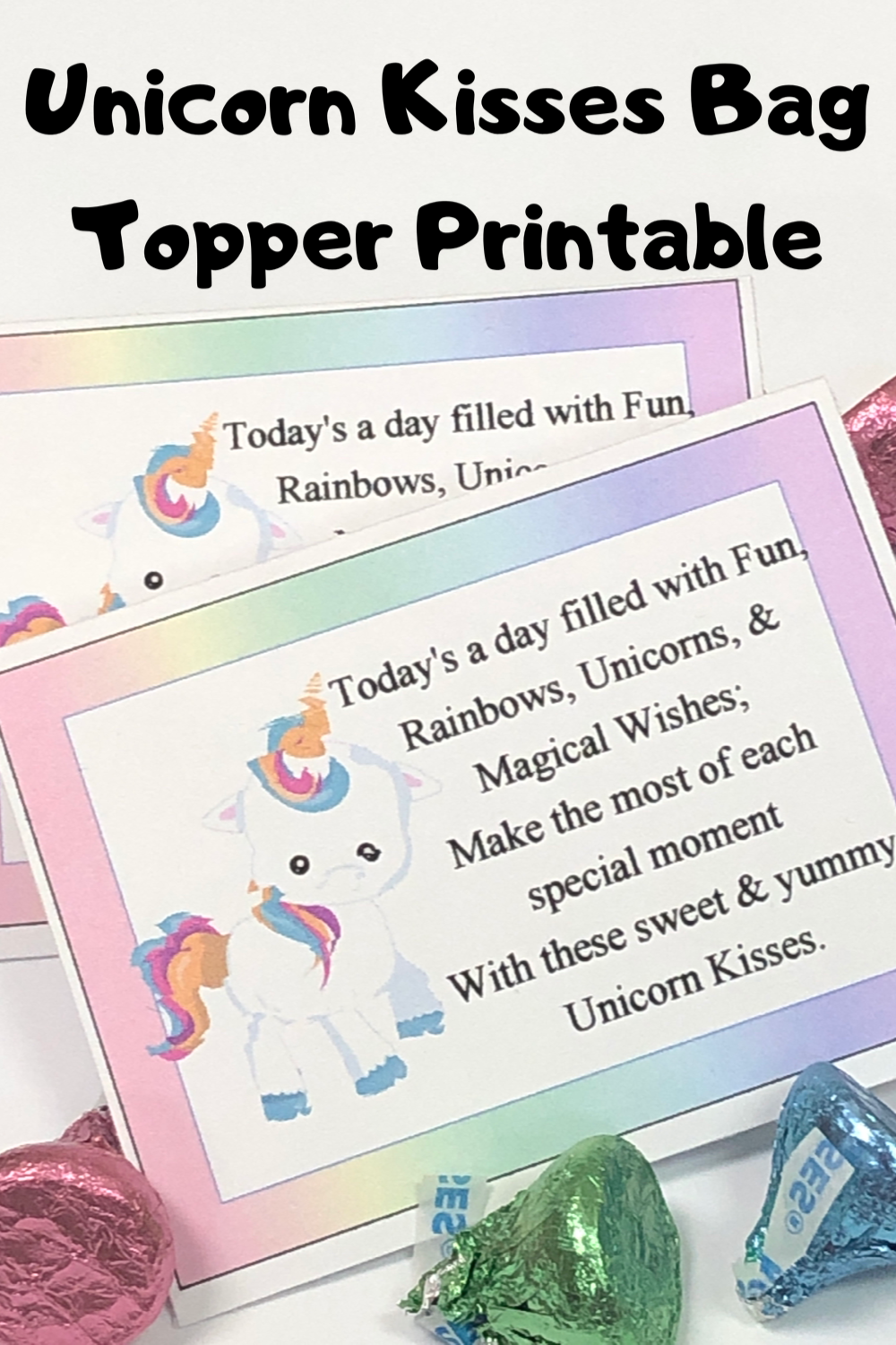 Unicorn Kisses Bag Topper