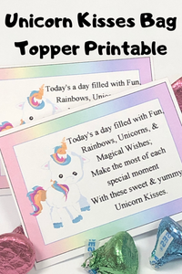 Unicorn Kisses Bag Topper