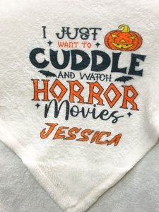 Horror Movie Halloween Cuddle Throw Blanket