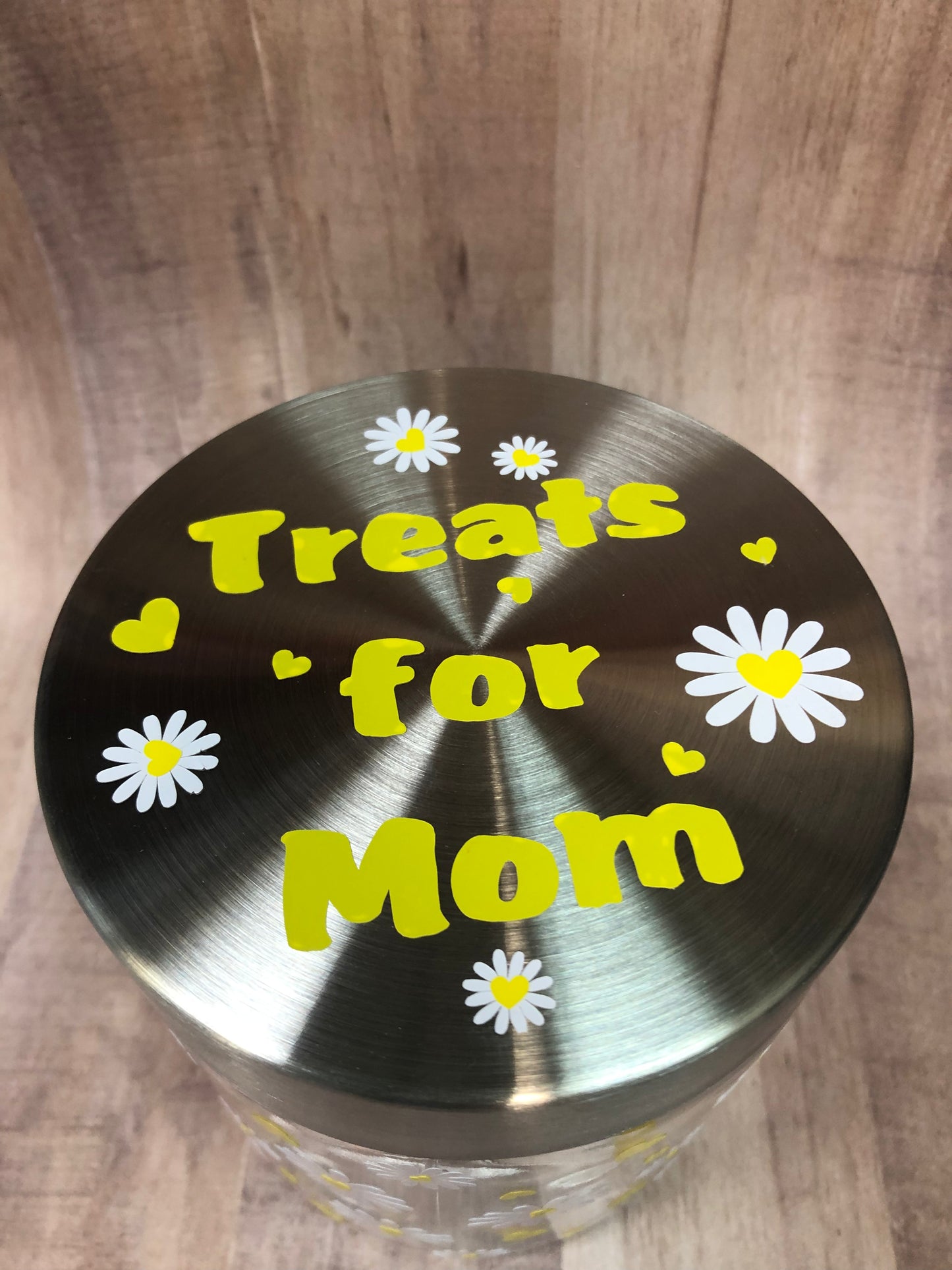 Daisy and Hearts Candy Jar