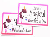 Unicorn Magical Valentines Day Candy Bag Topper